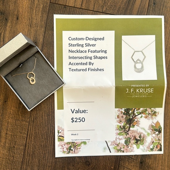 JF Kruse stealing SILVER Necklace NWT - Picture 1 of 4